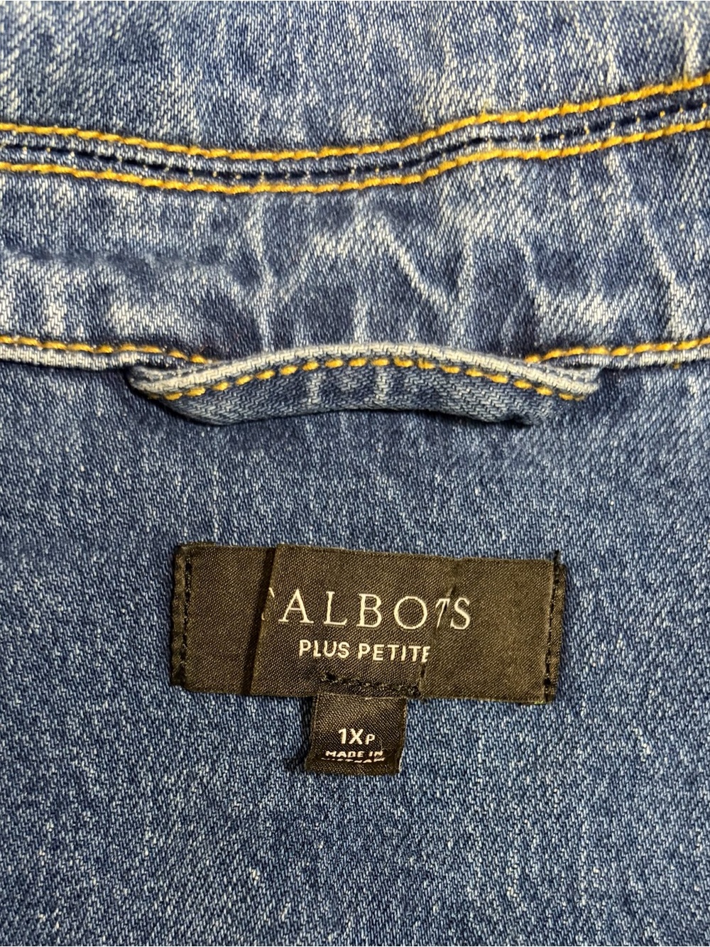 Talbots Classic Blue Denim Jacket with Patch Pockets - Picture 6 of 7
